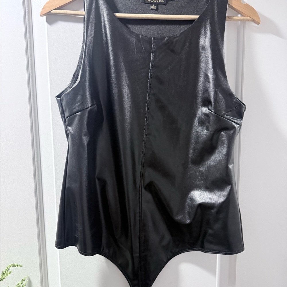 Shinestar Shiny Ebony Bodysuit